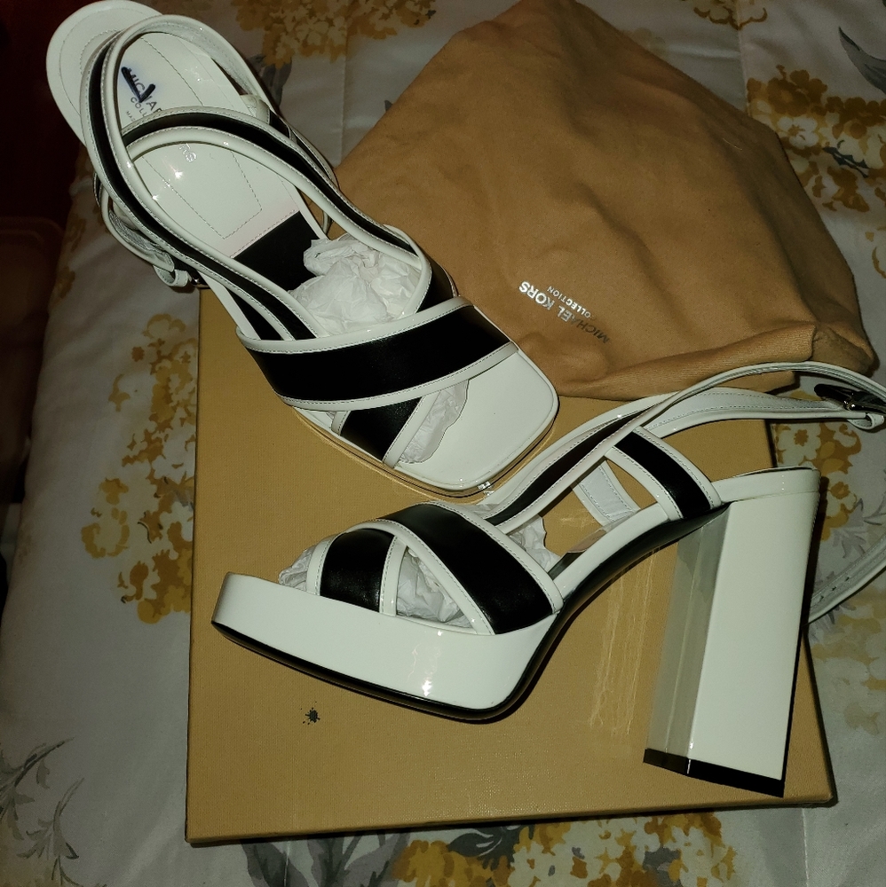 MK Leather/Patent Sandals